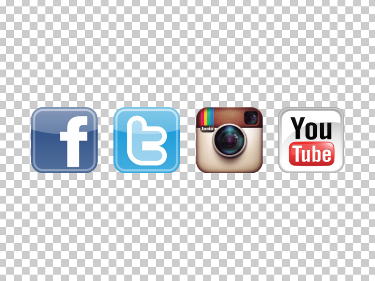 Facebook Instagram YouTube Logo下载透明PNG图片