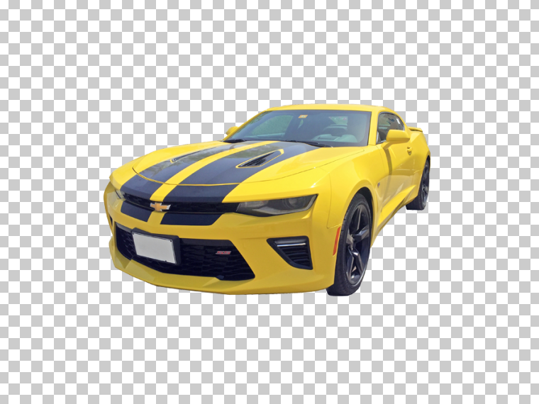 黄色Camaro PNG透明图像