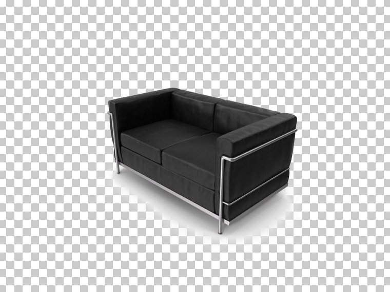 黑色沙发透明背景PNG