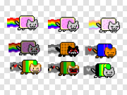 Nyan Cat Transparent Background 年猫透明背景 PNG图片