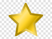 Gold Vector Star Transparent Background 金色矢量星透明背景 PNG图片
