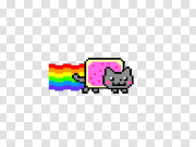 Nyan Cat Pixel Art Transparent PNG 年猫像素艺术透明PNG PNG图片