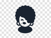 Afro Hair Silhouette PNG Clipart Background 非洲头发剪影PNG剪贴画背景 PNG图片