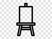 Canvas Easel Silhouette PNG HD Quality 画布画架轮廓PNG高清画质 PNG图片