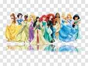 Disney Princesses Transparent Background 迪士尼公主透明背景 PNG图片
