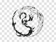 Circle Dragon PNG Clipart Background 圆龙剪贴画背景 PNG图片