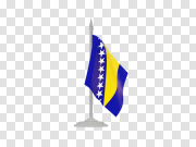 Bosnia And Herzegovina Flag PNG Clipart Background 波黑国旗背景 PNG图片