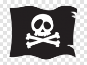 Pirate Flag PNG Clipart Background 海盗旗PNG剪贴画背景 PNG图片