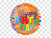 Happy Birthday Foil Balloon Transparent Image 生日快乐铝箔气球透明图片 PNG图片