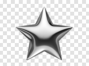  银星透明背景PNG图片 Silver Star Transparent Background 