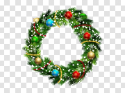 Round Christmas Garland PNG 圆形圣诞花环 PNG图片