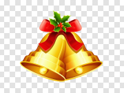 Golden Christmas Bell Clipart PNG 金色圣诞钟剪贴画 PNG图片