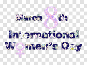 8 March International Womens Day PNG Clipart Background 3月8日国际妇女节背景 PNG图片