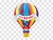 Happy Birthday Foil Balloon Transparent Free PNG 生日快乐铝箔气球透明免费PNG PNG图片