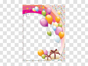 Colorful Happy Birthday Balloons PNG Clipart Background 彩色生日快乐气球PNG剪贴画背景 PNG图片