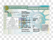 Green Card Transparent Background 绿卡透明背景 PNG图片