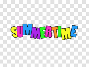 Summertime Text Transparent Free PNG 夏季文本透明免费PNG PNG图片