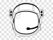 Astronaut Helmet White Vector PNG 宇航员头盔白色矢量PNG PNG图片