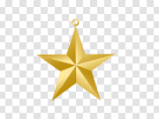Golden Christmas Star No Background PNG 圣诞金星无背景PNG PNG图片