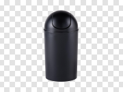 Black Trash Can PNG HD Quality 黑色垃圾桶 PNG图片