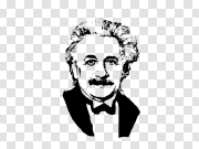 Albert Einstein Black Vector PNG 爱因斯坦黑向量 PNG图片