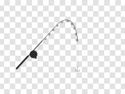 Bent Fishing Pole PNG HD Quality 弯钓竿质量 PNG图片