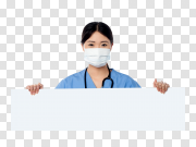 Doctor Holding Banner Free PNG Image 医生手持横幅免费PNG图片 PNG图片