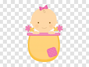 Baby Girl Vector Background PNG Image 女婴矢量背景PNG图像 PNG图片