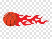 Basketball On Fire Red Flame PNG 篮球着火红色火焰PNG PNG图片