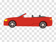 Red Convertible Car Background PNG Image 红色敞篷车背景PNG图片 PNG图片