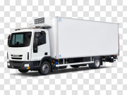 White Cargo Truck Background PNG Image 白色货车背景PNG图像 PNG图片