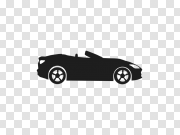 Black Convertible Car Background PNG Image 黑色敞篷车背景PNG图片 PNG图片