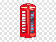 Telephone Booth Transparent Image 电话亭透明图像 PNG图片