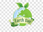 Earth Day Logo Transparent Background 地球日标志透明背景 PNG图片