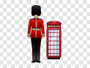 England soldier, telephone booth PNG 英国士兵，电话亭 PNG图片