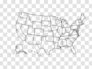 USA map PNG 美国地图PNG PNG图片