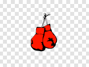 Red Boxing Gloves Transparent Background PNG 红色拳击手套透明背景PNG PNG图片