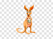 Kangaroo Cartoon Transparent Images 袋鼠卡通透明图片 PNG图片