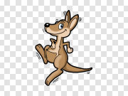 Kangaroo Cartoon PNG High-Quality Image 袋鼠卡通PNG高品质图像 PNG图片