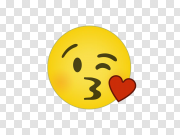 Kiss Smiley Emoji PNG Photo 吻笑脸表情图片 PNG图片