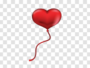 Heart Balloons PNG High-Quality Image 心气球PNG高质量图像 PNG图片