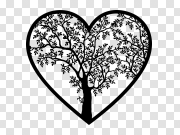 Vector Heart Tree PNG High-Quality Image 矢量心树PNG高质量图像 PNG图片