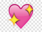 Pink Emoji Heart PNG Image 粉色表情心形PNG图片 PNG图片