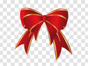 Christmas Bow Transparent Image 圣诞蝴蝶结透明图像 PNG图片