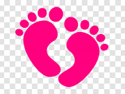 Baby Footprint Transparent Background PNG 婴儿脚印透明背景PNG PNG图片