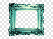 Turquoise Frame PNG Free Download 绿松石框架PNG免费下载 PNG图片