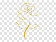 Golden Rose Transparent Background PNG 金玫瑰透明背景PNG PNG图片