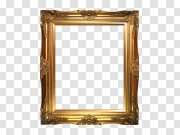 Golden Frame PNG High-Quality Image 金框PNG高质量图像 PNG图片