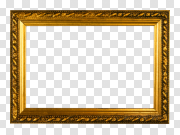 Gold Frame Transparent Image 金框透明图像 PNG图片