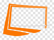 Orange Frame PNG Image Background 橙色框架PNG图像背景 PNG图片